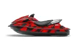 Kawasaki 250X 260X 260LX Jet Ski Graphics Kit (2007-2012) - Dragon Flow Red Design