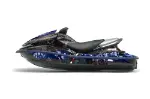 Kawasaki 250X 260X 260LX Jet Ski Graphics Kit (2007-2012) - Mad Hatter Blue Design