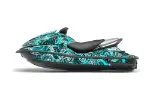 Kawasaki 250X 260X 260LX Jet Ski Graphics Kit (2007-2012) - Psycho Kraken Teal Design