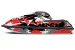 Kawasaki 750 SX / SXR Jet Ski Graphics Kit (1992-1998) - Street Star Red Design