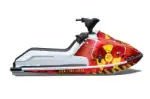 Kawasaki X2 650 Jet Ski Graphics Kit (1986-1995) - Meltdown Red Design