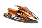 Sea Doo Bombardier GTX Siege Avant Jet Ski Graphics Kit (1996-1999) - Attack Orange Design