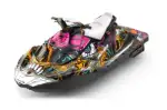 Sea Doo Bombardier Spark (3 UP) Jet Ski Graphics Kit (2015-2018) - Frenzy Orange Design