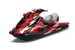 Sea Doo RXT Sitdown Jet Ski Graphics Kit (2005-2009) - Attack Red Design