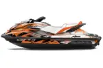 Sea Doo GTI / GTR / GTS Sitdown Jet Ski Graphics Kit (2011-2019) - Carbon X Orange Design