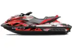 Sea Doo GTI / GTR / GTS Sitdown Jet Ski Graphics Kit (2011-2019) - Carbon X Red Design