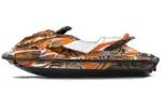 Sea Doo GTI / GTR / GTS Sitdown Jet Ski Graphics Kit (2011-2019) - Deaden Orange Design