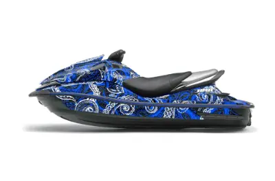 Kawasaki 250X 260X 260LX Jet Ski Graphics Kit (2007-2012) - Psycho Kraken Blue Design