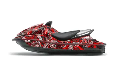 Kawasaki 250X 260X 260LX Jet Ski Graphics Kit (2007-2012) - Psycho Kraken Red Design