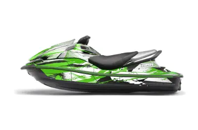 Kawasaki 250X 260X 260LX Jet Ski Graphics Kit (2007-2012) - Carbon X Green Design