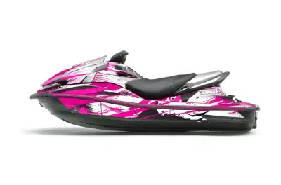 Kawasaki 250X 260X 260LX Jet Ski Graphics Kit (2007-2012) - Carbon X Pink Design