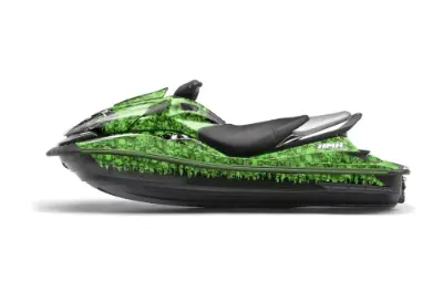 Kawasaki 250X 260X 260LX Jet Ski Graphics Kit (2007-2012) - Reaper Green Design