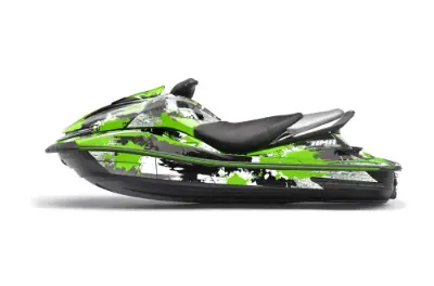 Kawasaki 250X 260X 260LX Jet Ski Graphics Kit (2007-2012) - Street Star Green Design