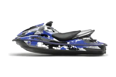 Kawasaki 250X 260X 260LX Jet Ski Graphics Kit (2007-2012) - Street Star Blue Design