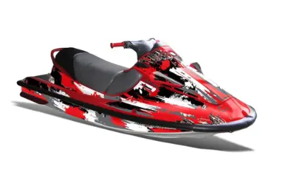 Kawasaki Sport Tourer 1100 STX Jet Ski Graphics Kit (1997-1999) - Street Star Red Design