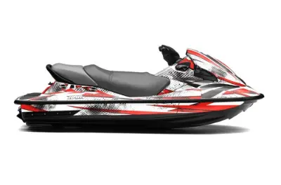 Kawasaki STX 15F Jet Ski Graphics Kit (2003-2018) - Slash Red Design