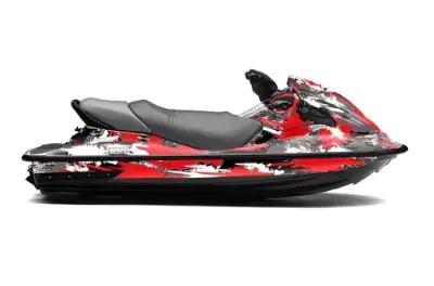 Kawasaki STX 15F Jet Ski Graphics Kit (2003-2018) - Street Star Red Design