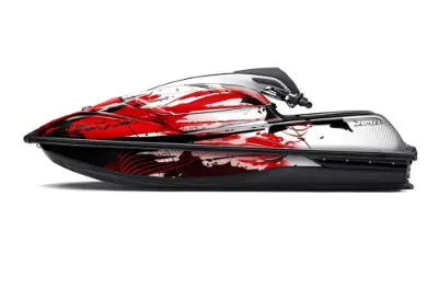 Kawasaki SX-R SXR JS1500 Jet Ski Graphics Kit (2017-2020) - Carbon X Red Design