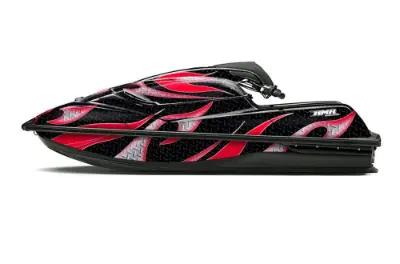 Kawasaki SX-R SXR JS1500 Jet Ski Graphics Kit (2017-2020) - Tribal Flames Red Design