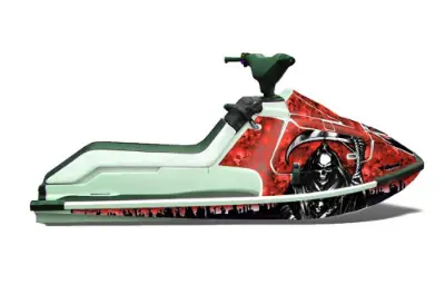 Kawasaki X2 650 Jet Ski Graphics Kit (1986-1995) - Reaper Red Design