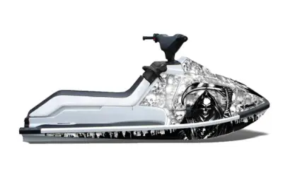 Kawasaki X2 650 Jet Ski Graphics Kit (1986-1995) - Reaper White Design