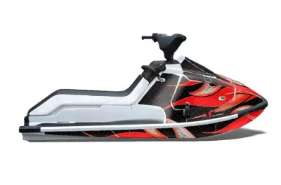 Kawasaki X2 650 Jet Ski Graphics Kit (1986-1995) - Tribal Flames Red Design