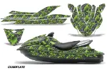 Kawasaki 250X 260X 260LX Jet Ski Graphics Kit (2007-2012) - Camoplate Green Design 0