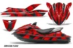 Kawasaki 250X 260X 260LX Jet Ski Graphics Kit (2007-2012) - Dragon Flow Red Design 0