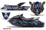 Kawasaki 250X 260X 260LX Jet Ski Graphics Kit (2007-2012) - Mad Hatter Blue Design 0