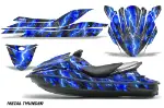 Kawasaki 250X 260X 260LX Jet Ski Graphics Kit (2007-2012) - Metal Thunder Blue Design 0