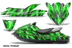 Kawasaki 250X 260X 260LX Jet Ski Graphics Kit (2007-2012) - Metal Thunder Green Design 0