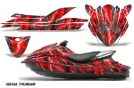 Kawasaki 250X 260X 260LX Jet Ski Graphics Kit (2007-2012) - Metal Thunder Red Design 0