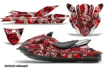 Kawasaki 250X 260X 260LX Jet Ski Graphics Kit (2007-2012) - Psycho Kraken Red Design 0