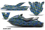 Kawasaki 250X 260X 260LX Jet Ski Graphics Kit (2007-2012) - Slash Camo Blue Design 0