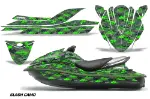 Kawasaki 250X 260X 260LX Jet Ski Graphics Kit (2007-2012) - Slash Camo Green Design 0