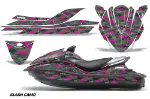 Kawasaki 250X 260X 260LX Jet Ski Graphics Kit (2007-2012) - Slash Camo Pink Design 0