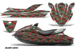 Kawasaki 250X 260X 260LX Jet Ski Graphics Kit (2007-2012) - Slash Camo Red Design 0