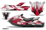 Kawasaki 250X 260X 260LX Jet Ski Graphics Kit (2007-2012) - Carbon X Red Design 0