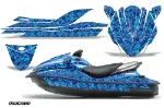 Kawasaki 250X 260X 260LX Jet Ski Graphics Kit (2007-2012) - Digi Camo Blue Design 0