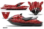 Kawasaki 250X 260X 260LX Jet Ski Graphics Kit (2007-2012) - Reaper Red Design 0