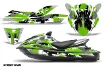 Kawasaki 250X 260X 260LX Jet Ski Graphics Kit (2007-2012) - Street Star Green Design 0