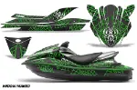 Kawasaki 250X 260X 260LX Jet Ski Graphics Kit (2007-2012) - Widow Maker Green Design 0