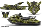 Kawasaki 250X 260X 260LX Jet Ski Graphics Kit (2007-2012) - Widow Maker Yellow Design 0