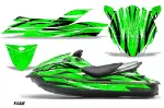 Kawasaki 250X 260X 260LX Jet Ski Graphics Kit (2007-2012) - Fade Green Design 0