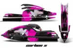 Kawasaki 750 SX / SXR Jet Ski Graphics Kit (1992-1998) - Carbon X Pink Design 0