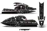 Kawasaki 750 SX / SXR Jet Ski Graphics Kit (1992-1998) - Reaper Black Design 0