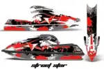 Kawasaki 750 SX / SXR Jet Ski Graphics Kit (1992-1998) - Street Star Red Design 0