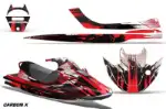 Kawasaki Sport Tourer 1100 STX Jet Ski Graphics Kit (1997-1999) - Carbon X Red Design 0