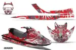 Kawasaki Sport Tourer 1100 STX Jet Ski Graphics Kit (1997-1999) - Deaden Red Design 0