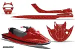 Kawasaki Sport Tourer 1100 STX Jet Ski Graphics Kit (1997-1999) - Digi Camo Red Design 0